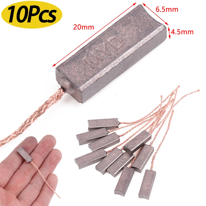 10PCS High Copper Generator Carbon Brushes Alternator Regulator For BYD 4.5X6.5X20mm