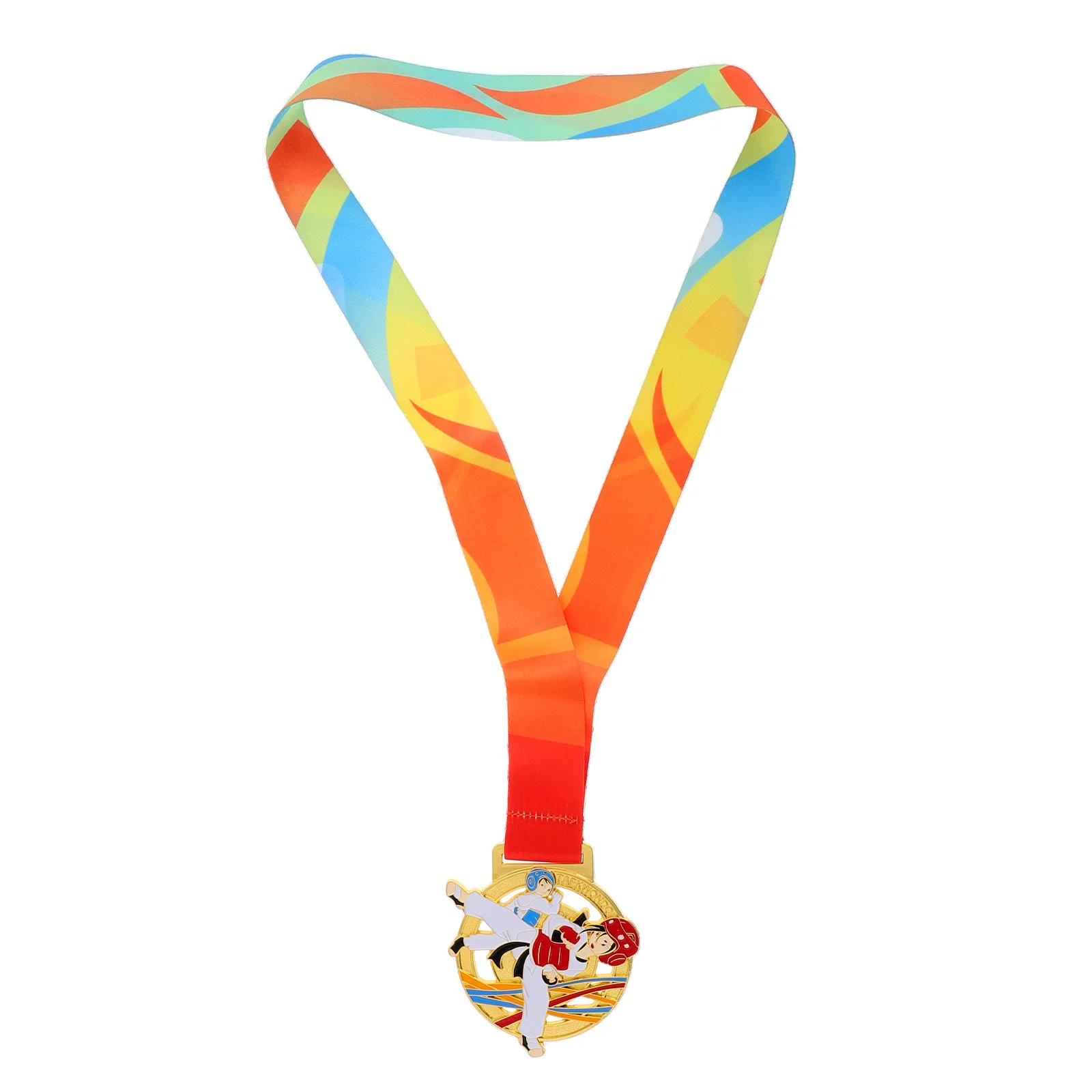 

Champion Taekwondo Medals for Award Winners Metal Silver Martial Arts Recognition Decorative Wall Display Keepsake