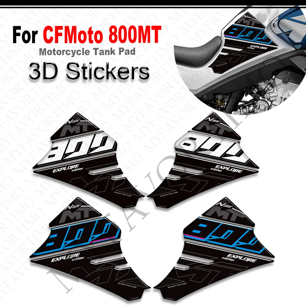 For CFMOTO 800MT Adventure Sport Explore  Motorcycle Tank Pad Side Grips Fuel Oil Knee Protector Stickers Decals Accessories