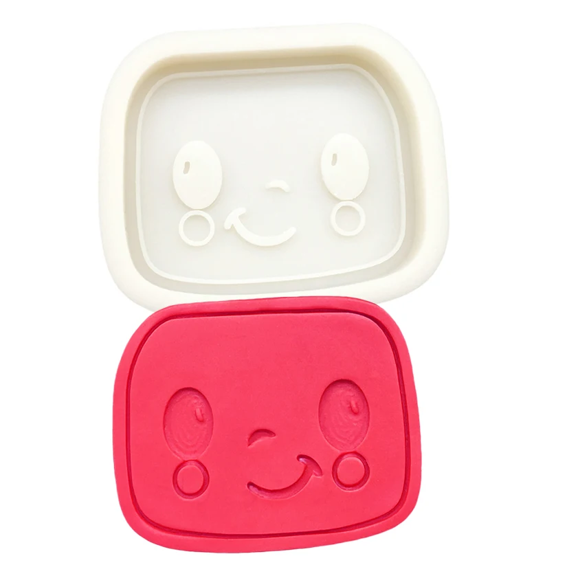 Smiling Face Silicone Sugarcraft Mold Resin Tools Cupcake Baking Mould Fondant Cake Decorating Tools