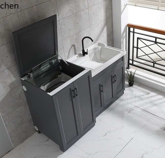 HXL aluminum outdoor pulsator flip drum washing machine cabinet waterproof sunscreen storage wall cabinet floor cabinet