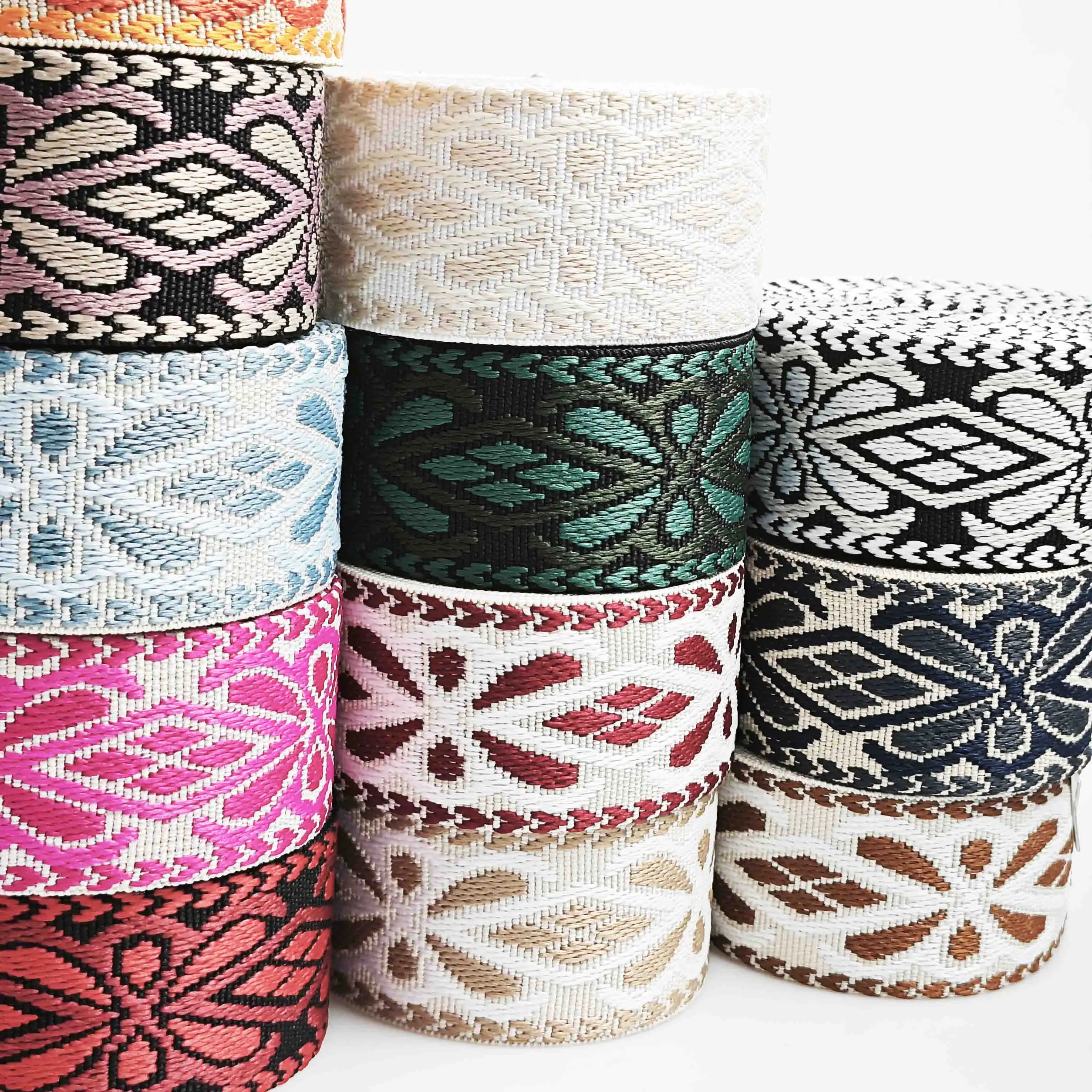 3 Yard 1,5 Zoll/3,80 cm Jacquard-Gurtband mit Schmetterlingsmuster für Handtaschen, DIY-Bastelarbeiten