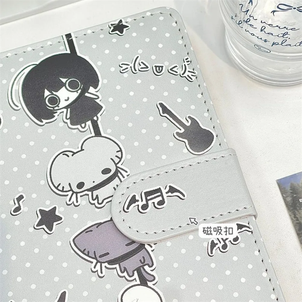 

Ins Style Polka Dot Notebook Loose-leaf Book DIY Photo PU Simple A6 Binder Student Notepad Diary Journal Book Travelers Planner