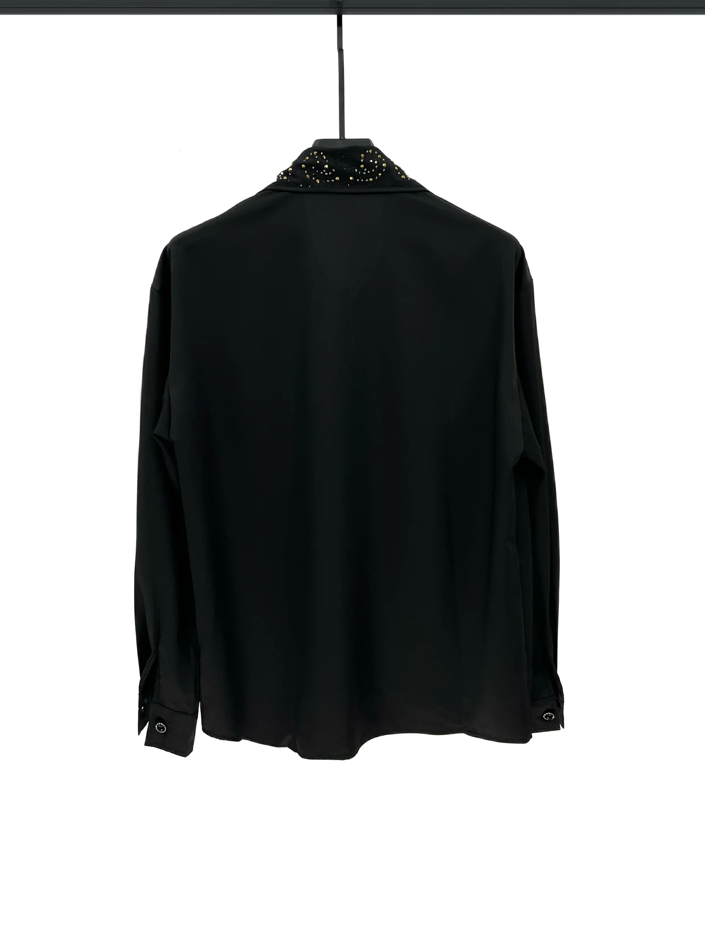 High-End Pocket Design Rhinestone Shirts Men 2025 Spring Autumn New Stylish Long Sleeve Shirts Masculinity Solid Color Chic Tops