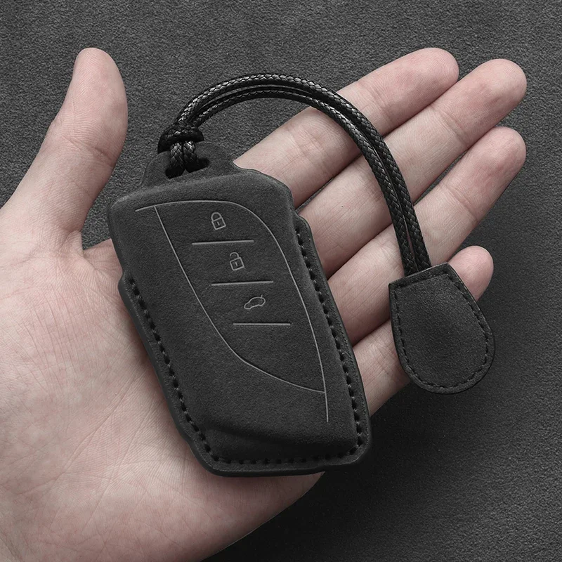 

Leather Car Key Case For Lexus NX GS RX IS ES GX LX RC 200 250 350 LS 450H 300H 2017 2018 2019 2020 Suede Keychain Accessories