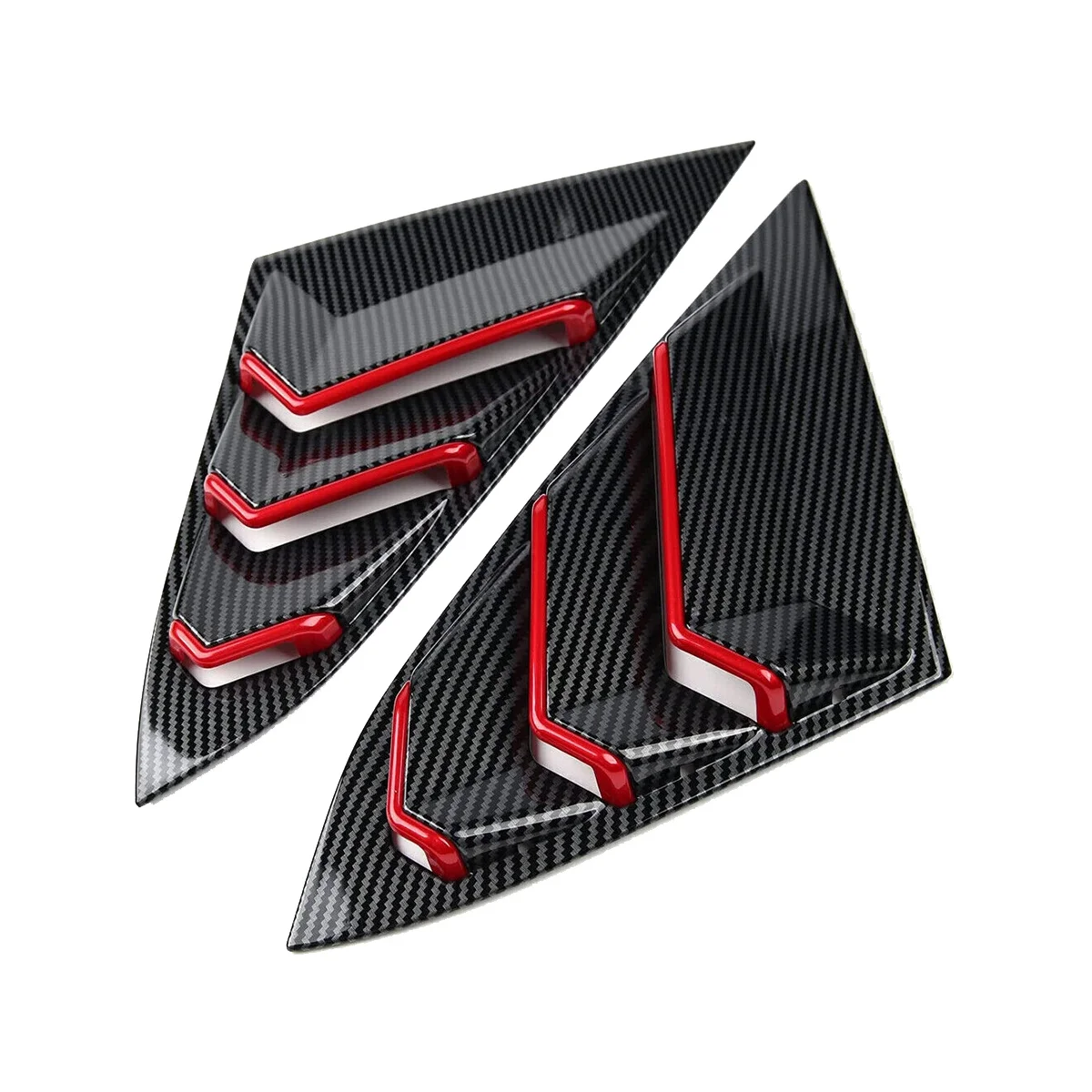 

For Honda Civic 2022 2023 Sedan Rear Side Vent Quarter Window Louver Shutter Cover Carbon