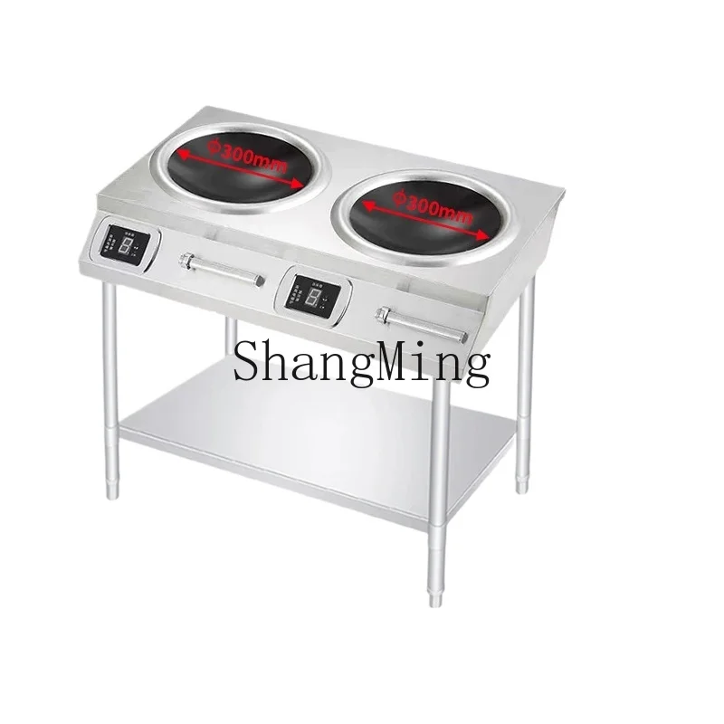 ZYY fornello a induzione commerciale 6000W piatto concavo fornello a doppia testa fornello elettrico in ceramica ad alta potenza per uso domestico