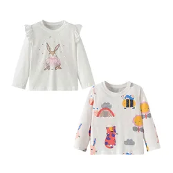 Jumping Meters 2-7T Children's Long Sleeve Girls Tshirts For Animals Spring Autumn Winter Boys Clothes Toddler Tops Shirts