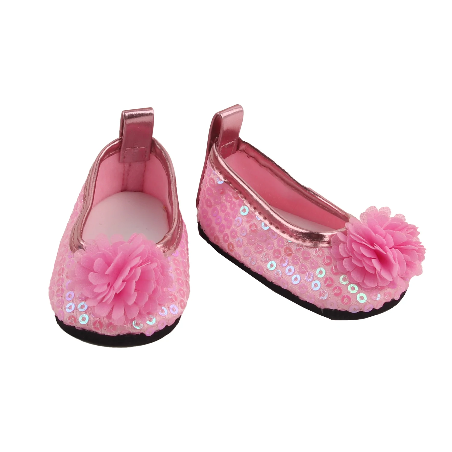 Nieuwe Ontwerp Mode 7 cm Bloem Pop Schoenen Voor Amerikaanse 18 Inch Meisje Poppen Pailletten Schoenen Voor 43 cm Baby Pasgeboren/1/3 BJD, Og Poppen Speelgoed
