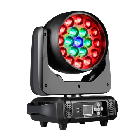 19x15W LED Zoom Beam Wash Circle Control Moving Head Light RGBW 4in1 Beam Professional DJ/Bar LED Stage Machine DMX512 Dj Lights
