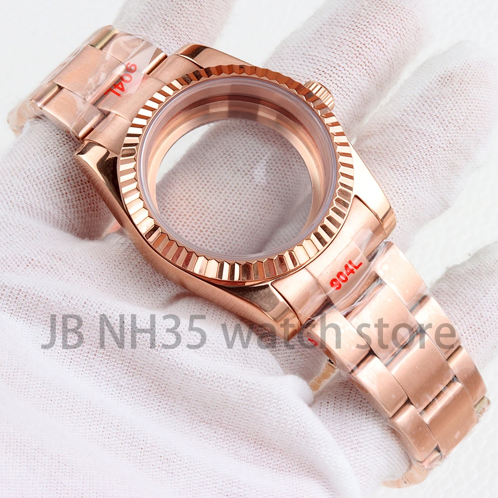 

Rose Gold Sapphire Glass NH35 36/39mm Case for Datejust NH35 NH36 Movement 316L Stainless Steel Preisdential/Oyster Bracelet