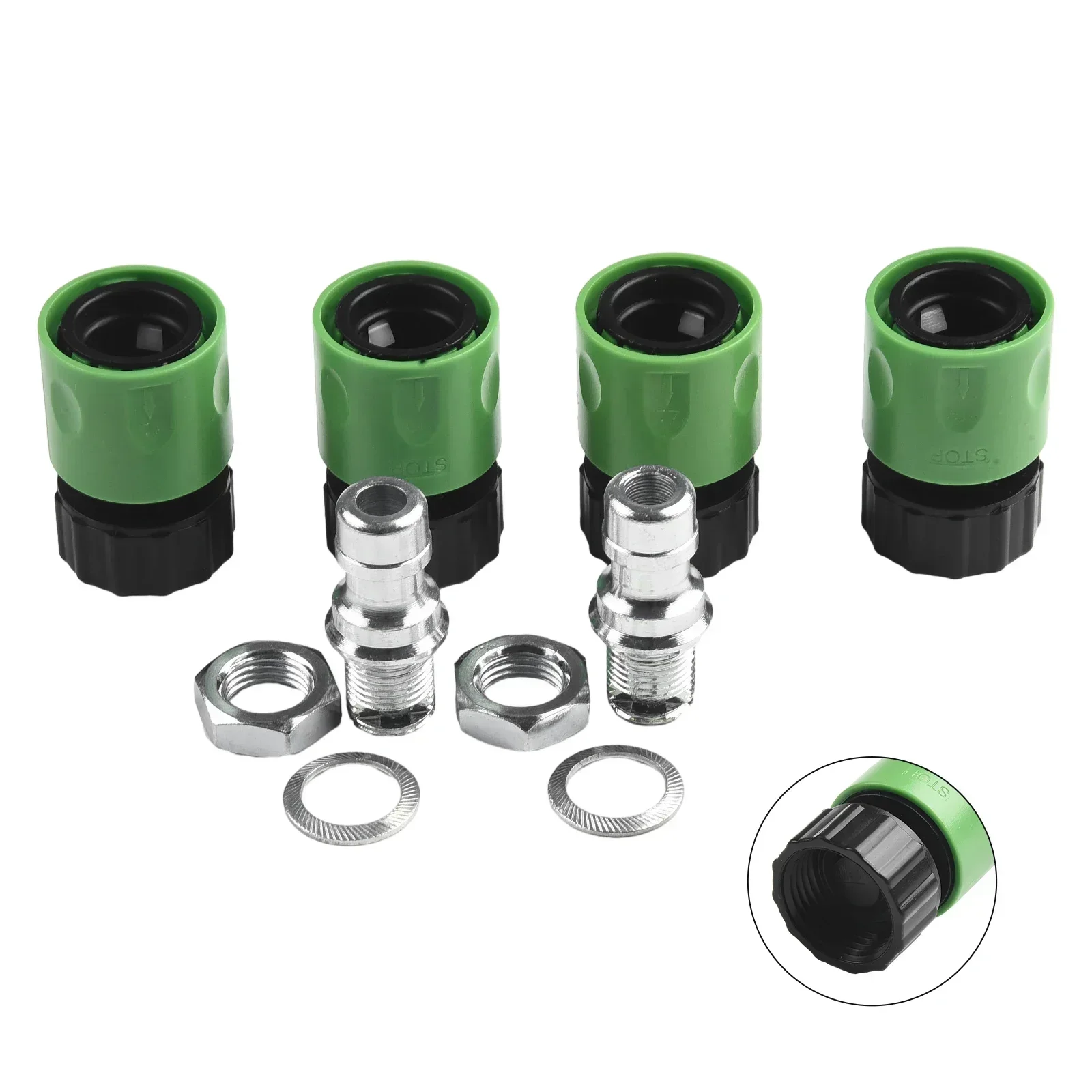 

1set Lawn Mower Deck Wash Kit With Deck Wash Adapter Nozzle Quick Connector Blade Nut Garden Power Tools Accessories Parts