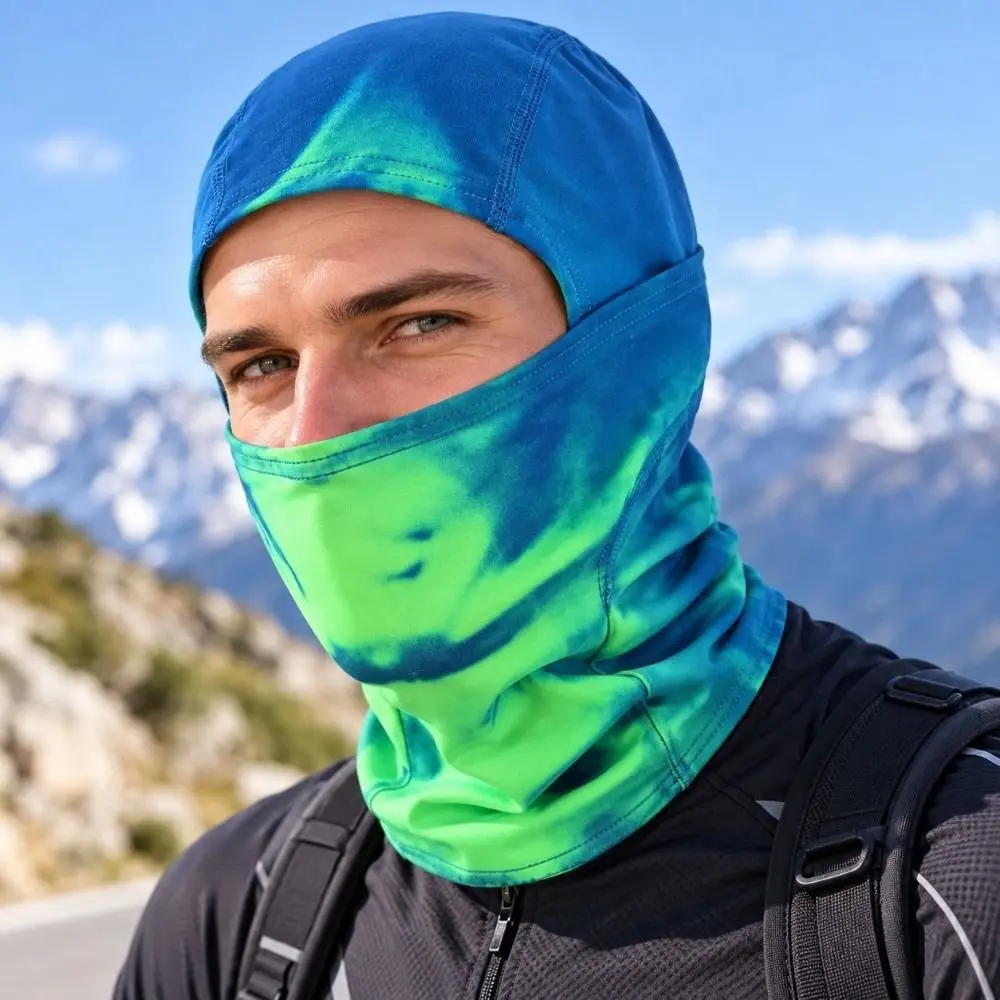 Heat Reactive Winter Balaclava Mask Breathable Windproof Color Changing Headwear Vibrant Tie-dye Soft Lining Cycling Face Shield