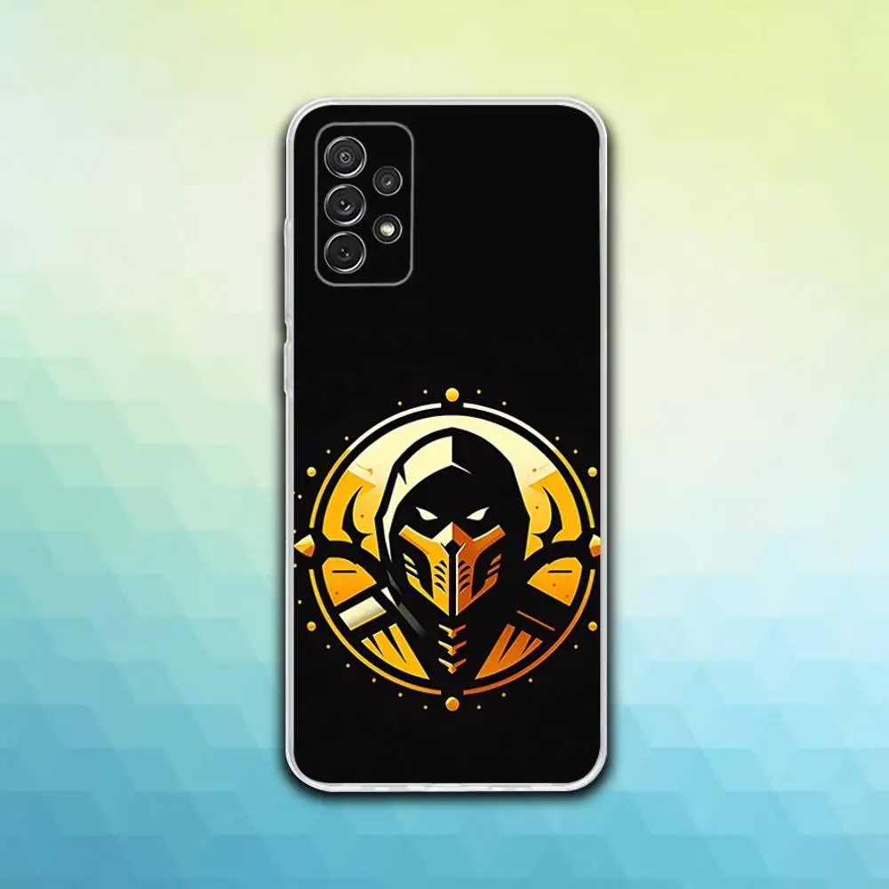 حافظة هاتف K-Kombat Game M-Mortal لهاتف سامسونج S30,23,21,22,20، FE lite، S10،9،8،7 PIus Note20 Ultra شفافة