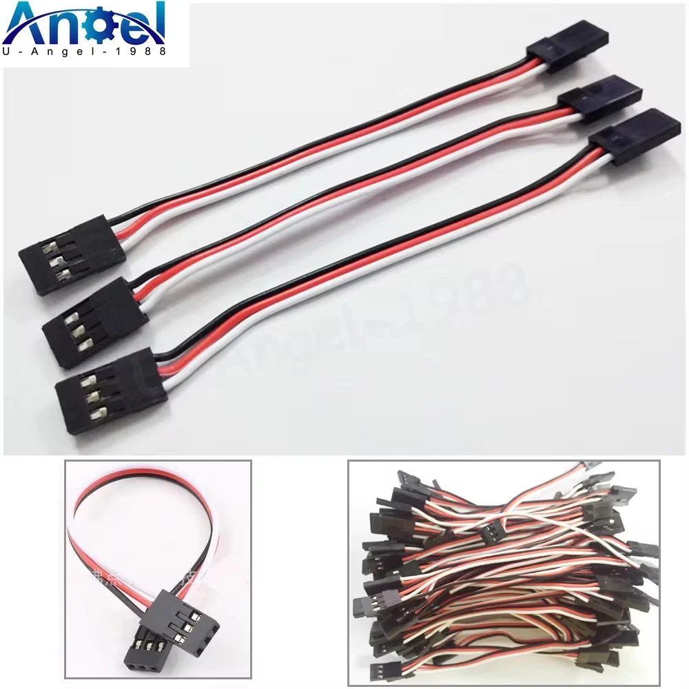 10pcs/lot 100MM 150MM 200MM 300MM Male to Male JR Plug Servo Extension Lead Wire Cable 100MM for RC Plane Quadcopter