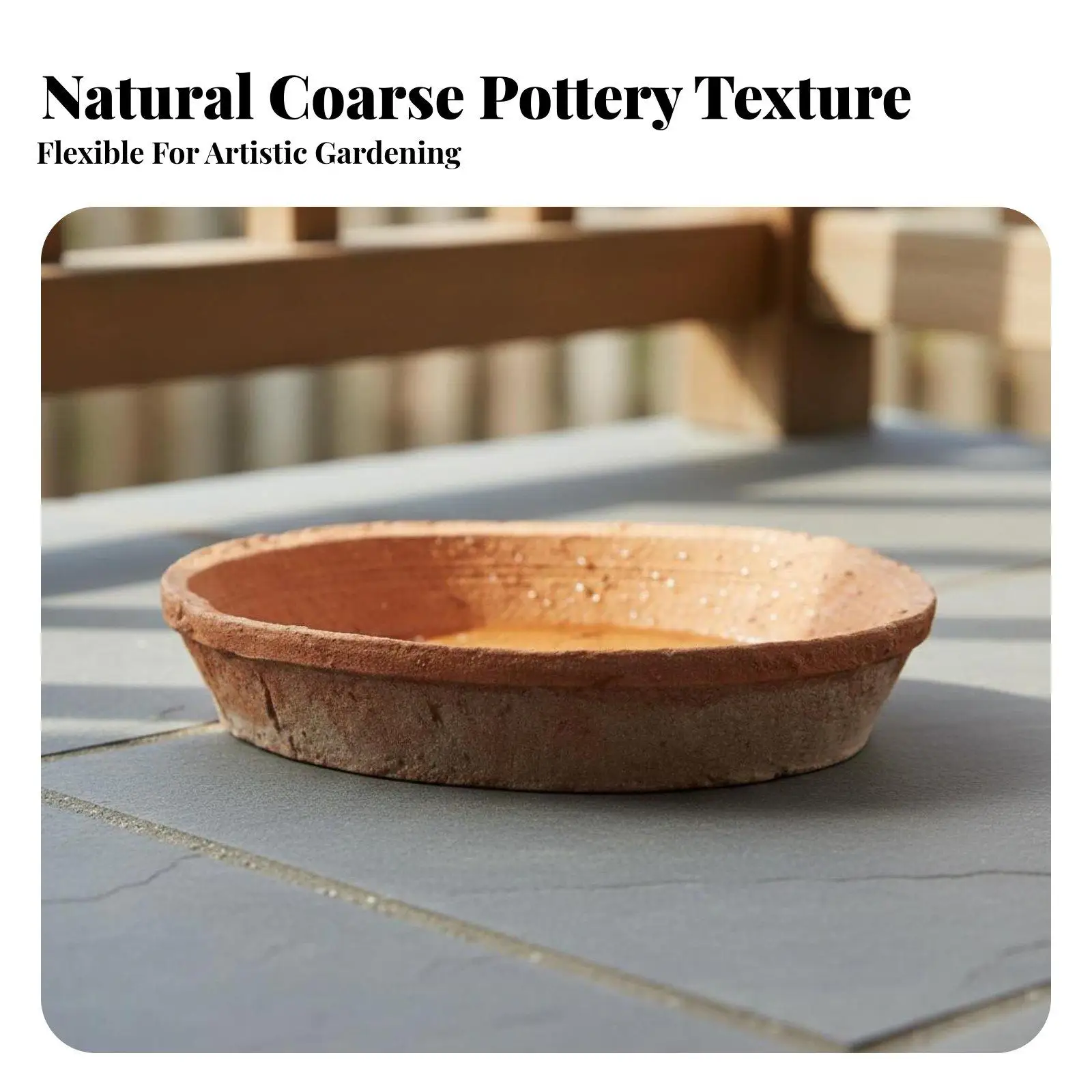 Terracotta Planter Tray Rustic Simplicity Clay Pot Saucer Water Catch Base for Indoor Plant Protection
