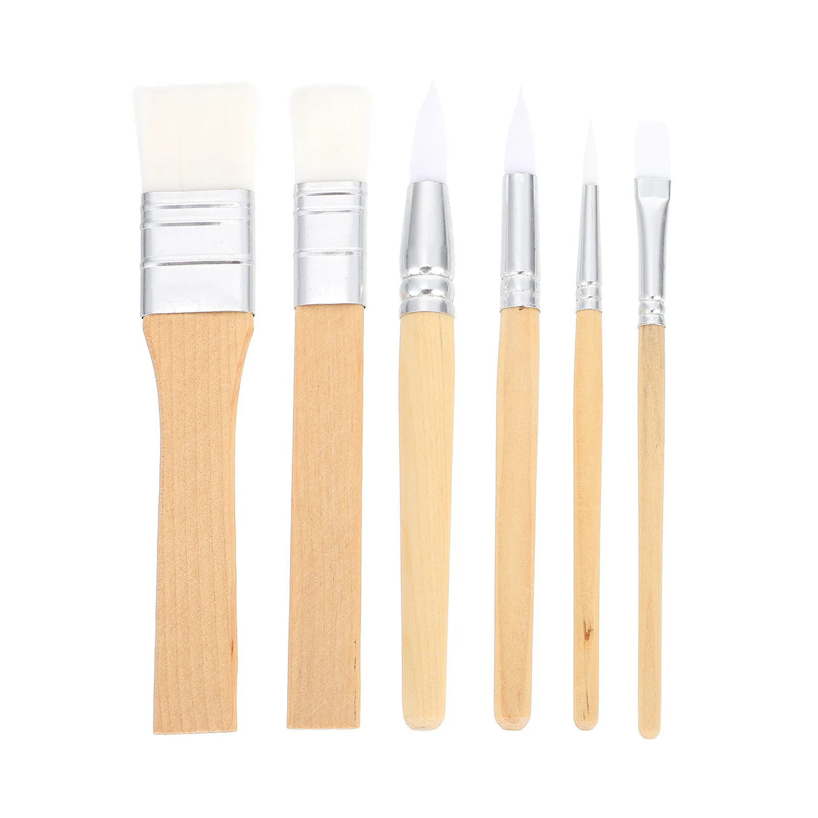 6Pcs Painting Brush Set Watercolor Painting Supplies Art Brushes for Beginners Artists Students Oil Acrylic DIY Drawing Tools