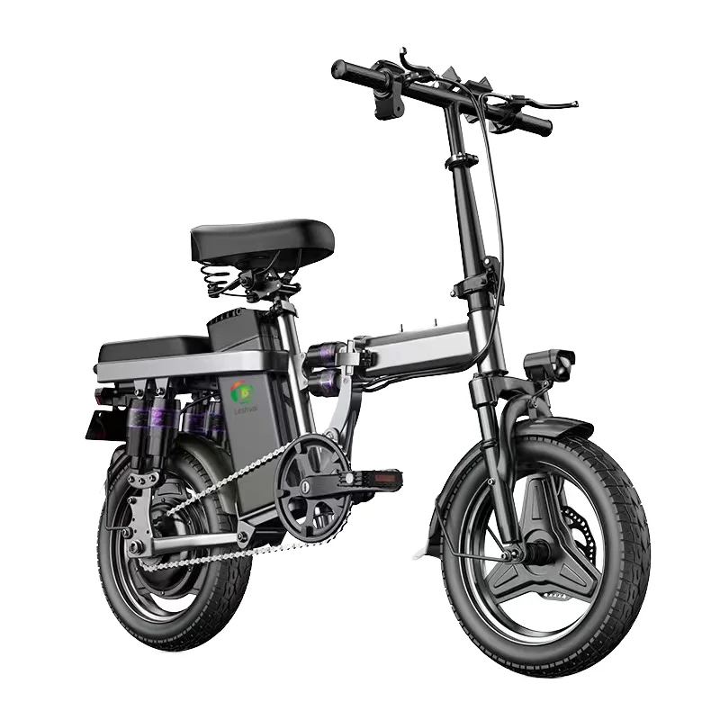 

STLF USA Drop Shipping Mini Size Folding Electric Bicycle 500W Electric City Bike Foldable Electric Cheap Adult Battery Power Sc