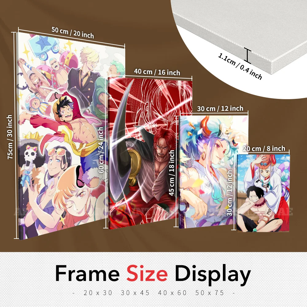 1 قطعة أنيمي قطعة واحدة ديكور المنزل يطبع مع اللوحة المؤطرة HD صور الداخلية جدار الفن HD قماش المشارك خلفية السرير #5