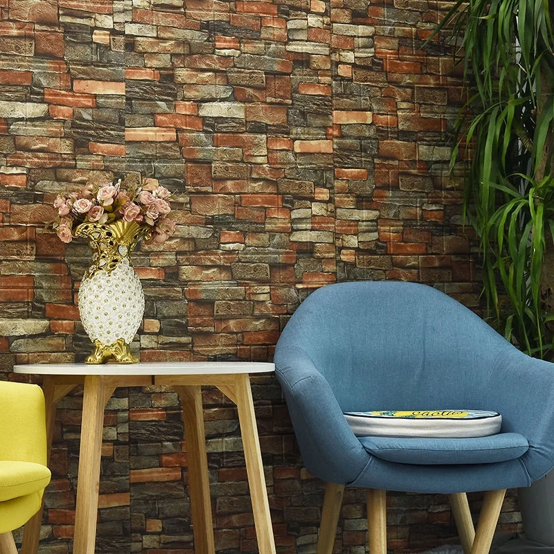 Wallpaper for Home Wall Decoration 3D Brick Self Adhesive Vinyl Wallpaper Soft Foam Base Wall Sticker for Bedroom Living Room view 5