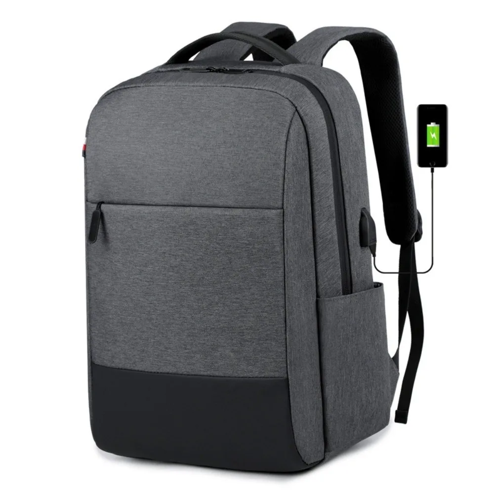 Large Capacity Men Backpack Oxford Cloth with USB Charging Port Student School Bag Waterproof Streetwear Laptop Bag Male Boys