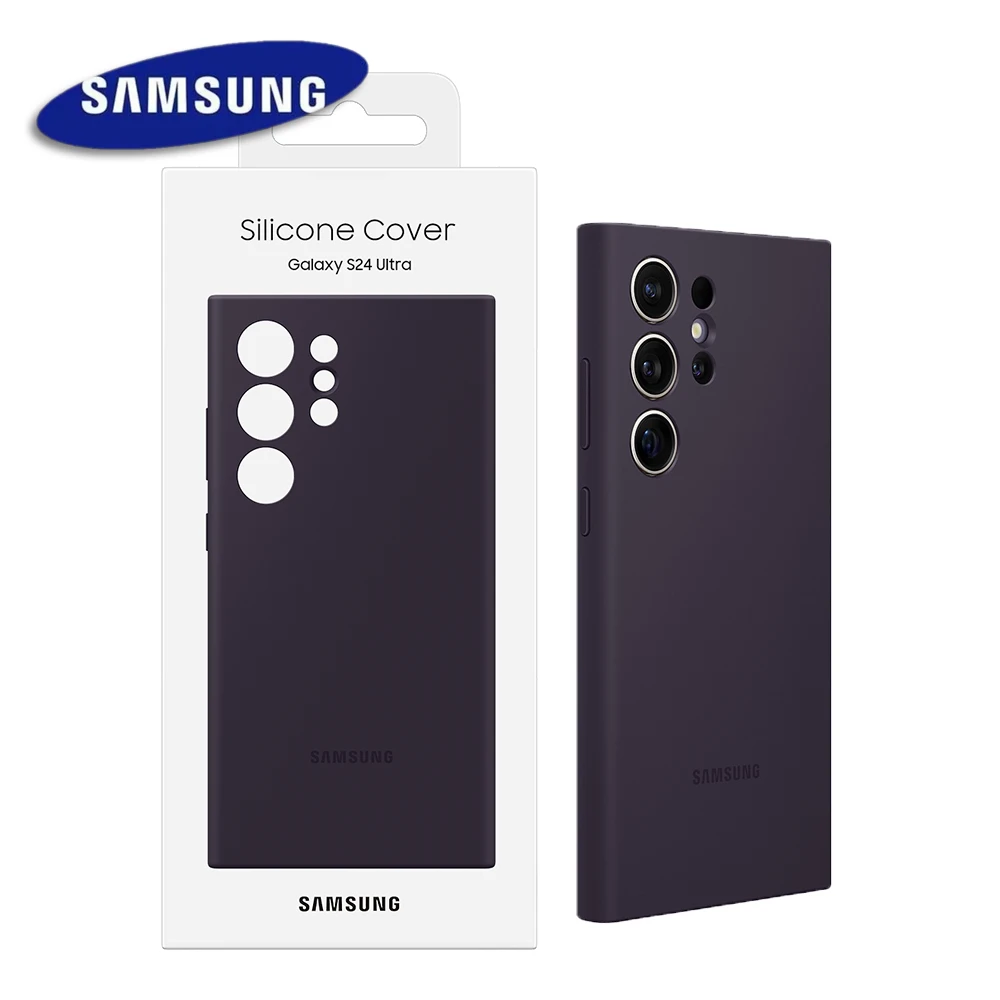 Luxuriöse Flüssigsilikon-Hülle für Samsung Galaxy S24 Ultra S24 Plus S24 Original Vollschutz Stoßfeste Abdeckung mit Verpackung