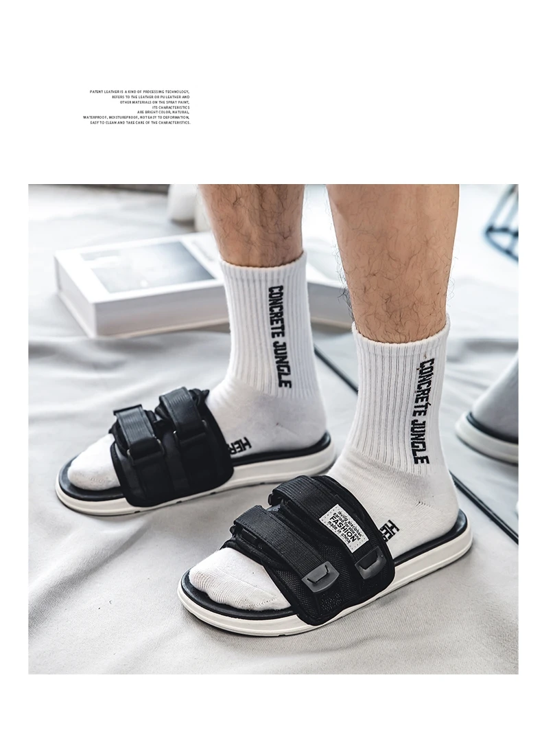 Herren Outdoor-Hausschuhe, für den Innenbereich, lässige Hausschuhe, rutschfest, weicher Boden, Hakenschlaufen-Hausschuhe, modische Strand-Sommersandalen, Flip-Flop – Detail 21