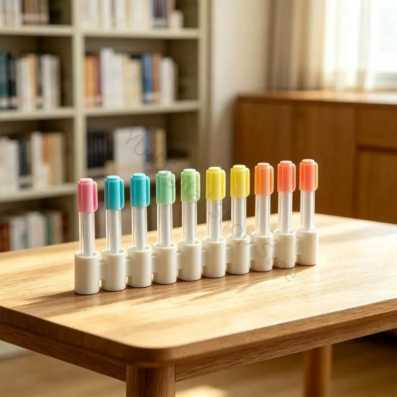 96BA Schreibtisch-Markerhalter aus Silikon, breit, 5er-Set zur Unterstützung von Markierstiften Klassenzimmer – Detail 10