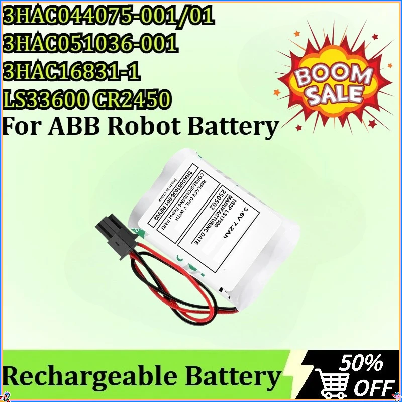 

New for ABB 3HAC051036-001 3HAC044075-001/01 IRB120 3HAC16831-1 LS33600 CR2450 C1 SMB Robot Battery