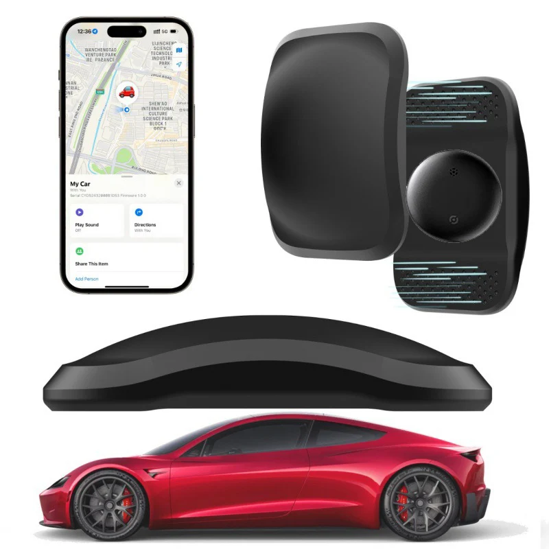

CD GPS Smart Tag for IOS Find My Tracker with Strong Magnetic Suction Silicone Shell Anti-loss Locator for Motorcycles & Car