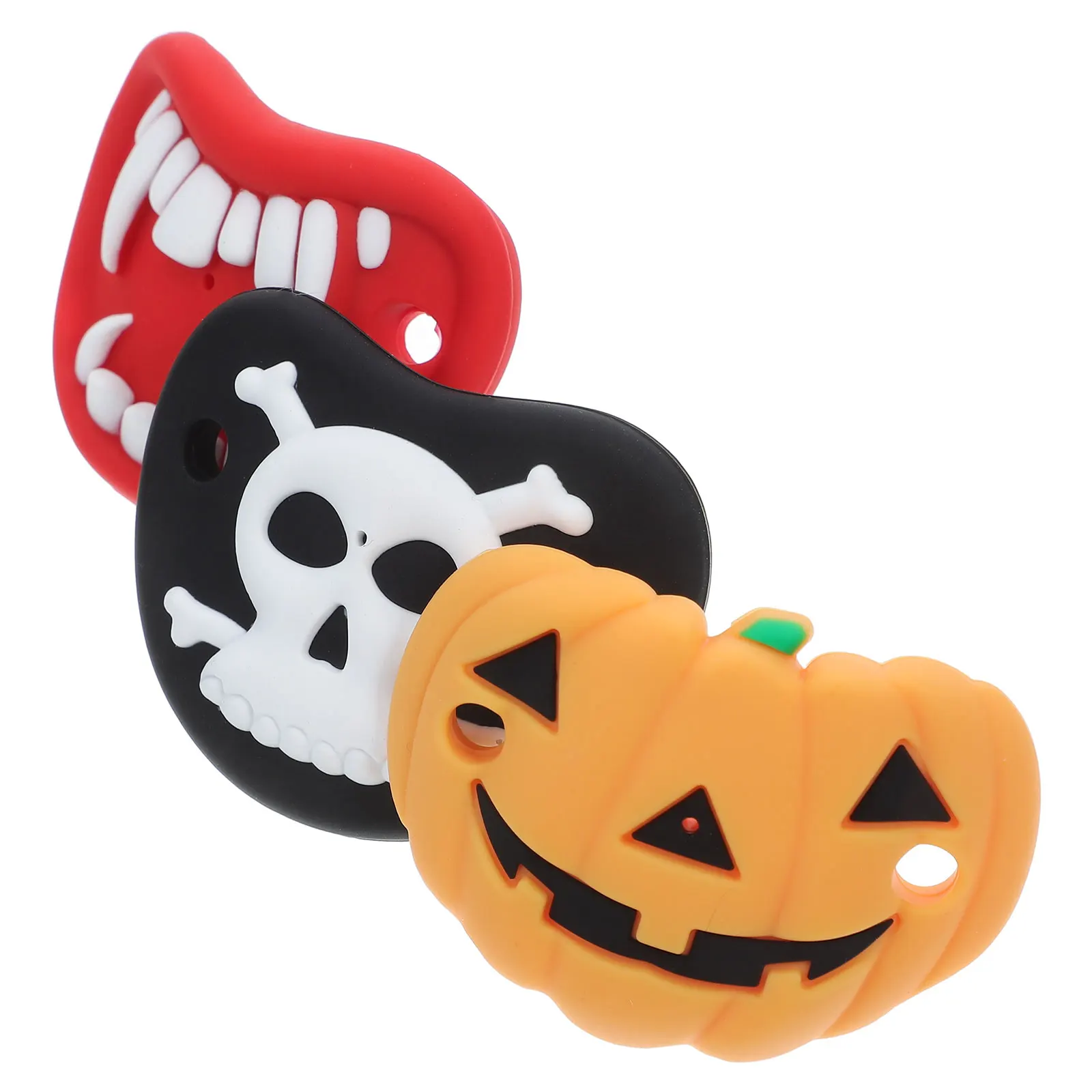 

3 Pcs Pumpkin Teeth Pacifier Teethers Baby Care Tool Pacifiers Silicone