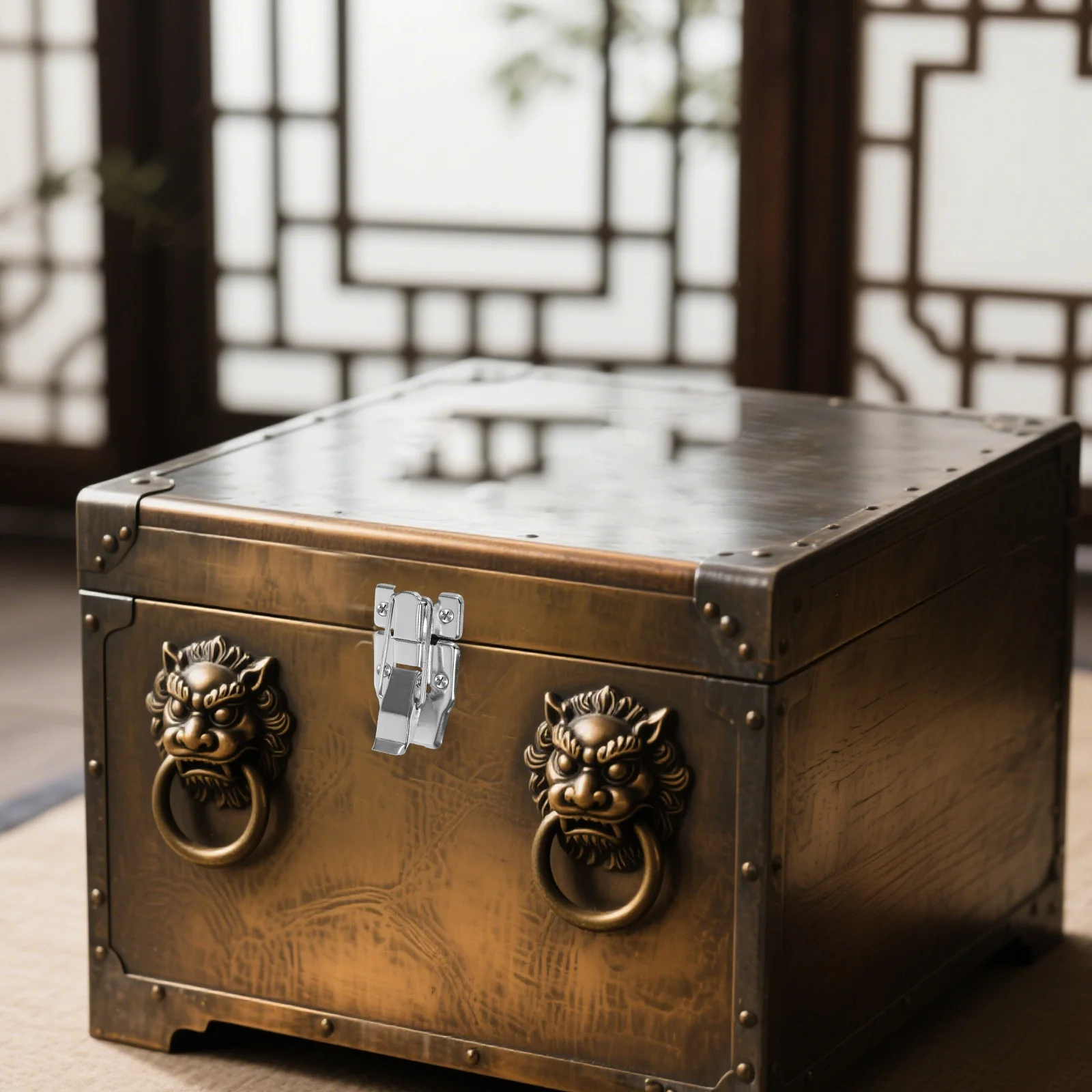 Pestillo de palanca con cerrojo de pico de pato de Metal Retro, 6 uds., para caja de madera, decoración de joyería, cerradura con cerrojo