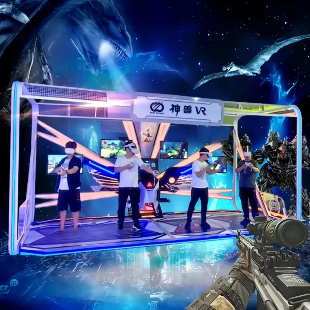 Free Walk VR Simulator Multiplayer Games Arcade Set Light Saber and 100+ Vr Games All in One Virtual Reality VR Game Center