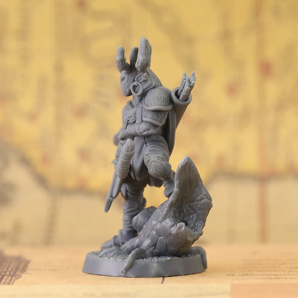 Wargame Miniature Forest Hunter Unpainted Resin Figure Tabletop RPG War Gaming Model Kit