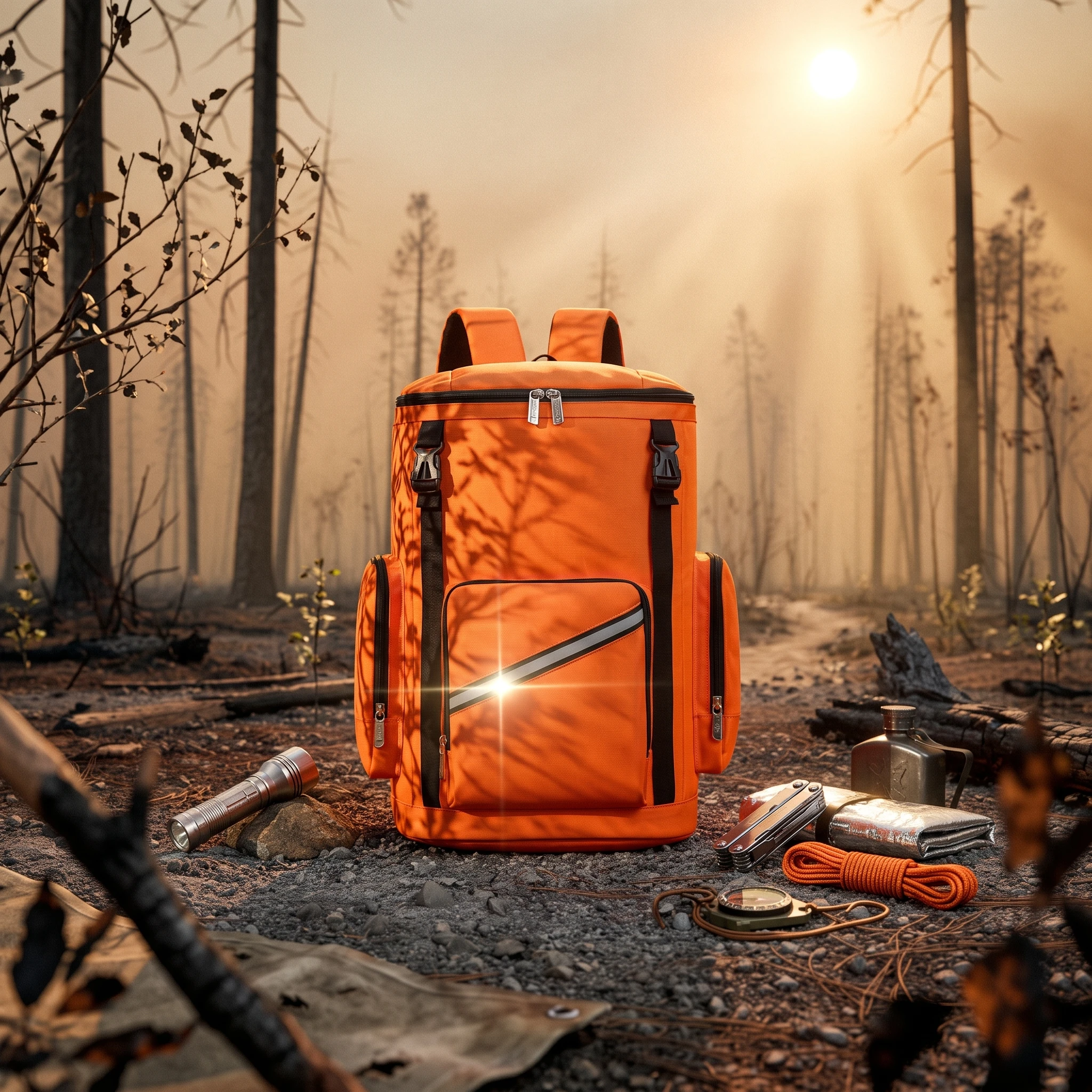 Emergency Backpack Padded Emergency Bag Backpack with Reflective Strip Structured Pack Portable for First Responders