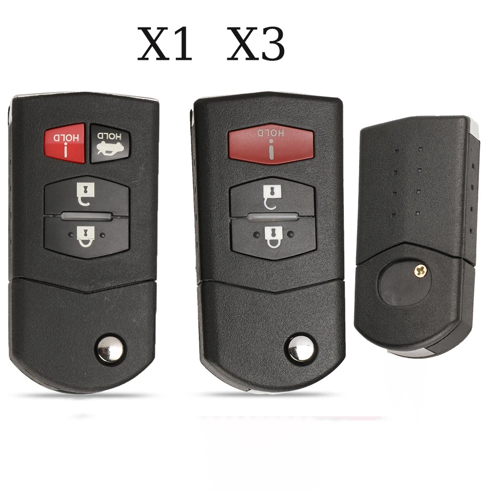 jingyuqin X1 X3 Flip Folding Remote Key Shell Car Case Fob Cover For Mazda 3 5 6 CX5 CX7 CX9 RX8 Case