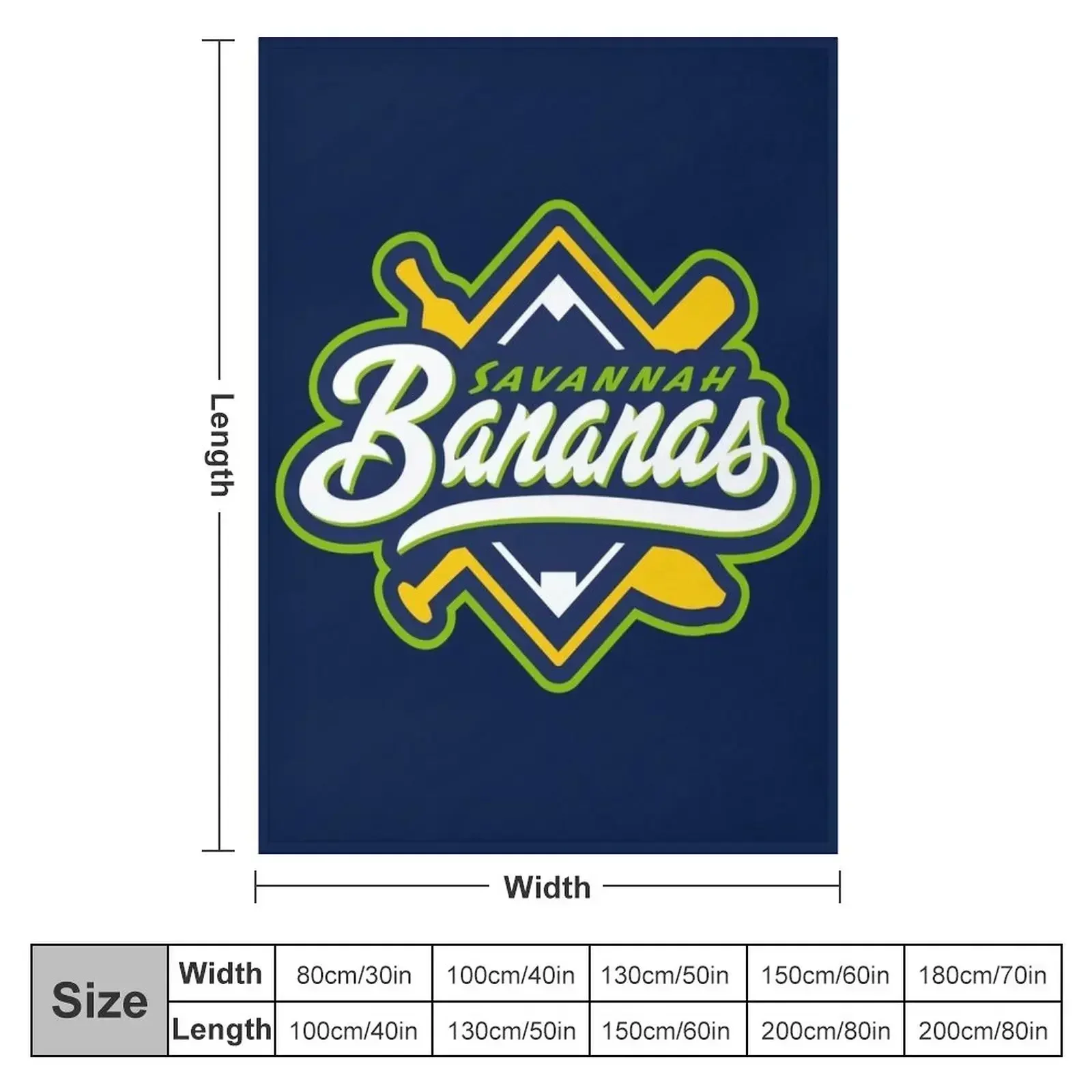 Baseball Bananas logo Throw Blanket couch cozy soft plush fuzzy picnic outdoor blanket