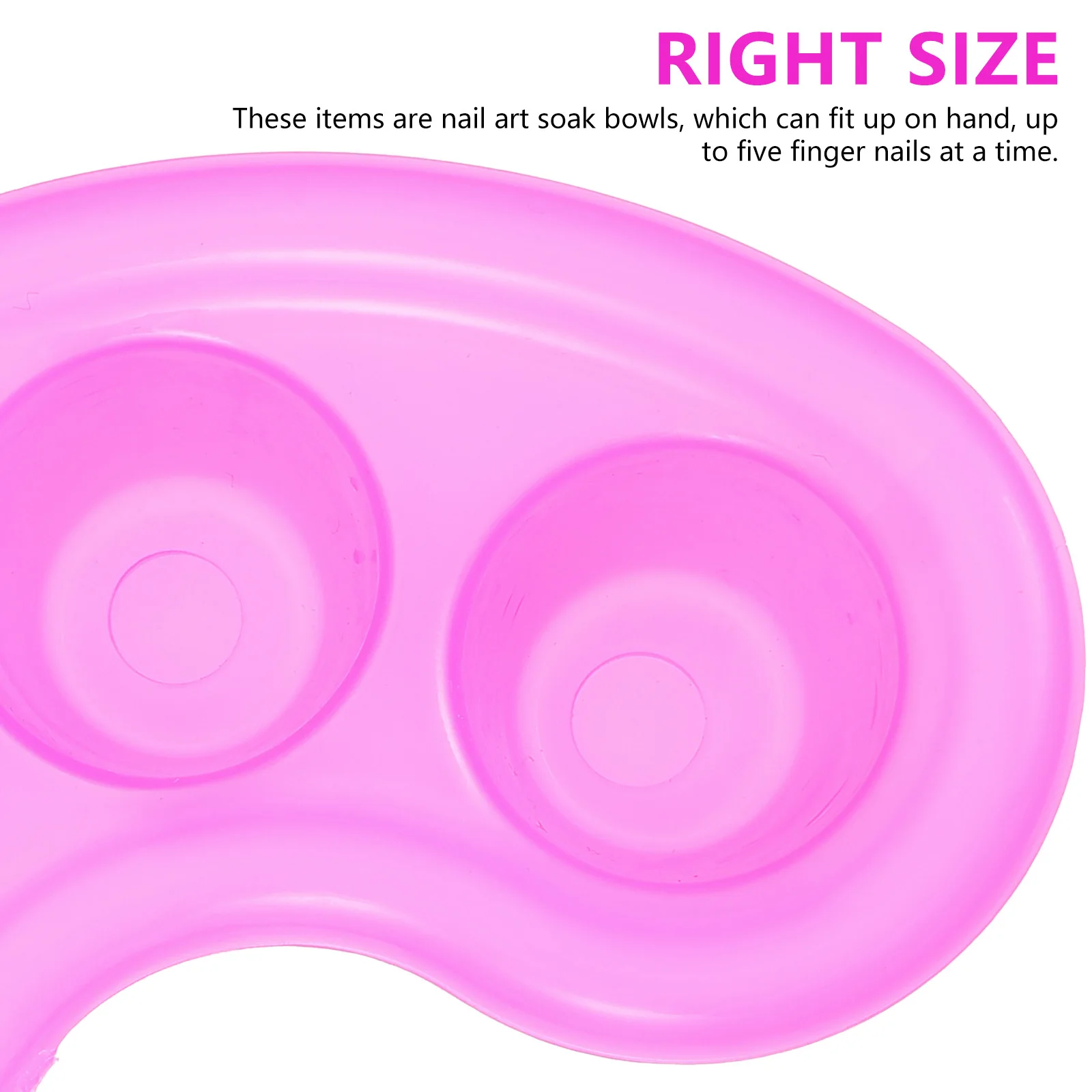 2Pcs Nail Soak Bowl Premium Material Lightweight Portable Manicure Hand Soaking Tray Remover Treatment Nail Art Tool