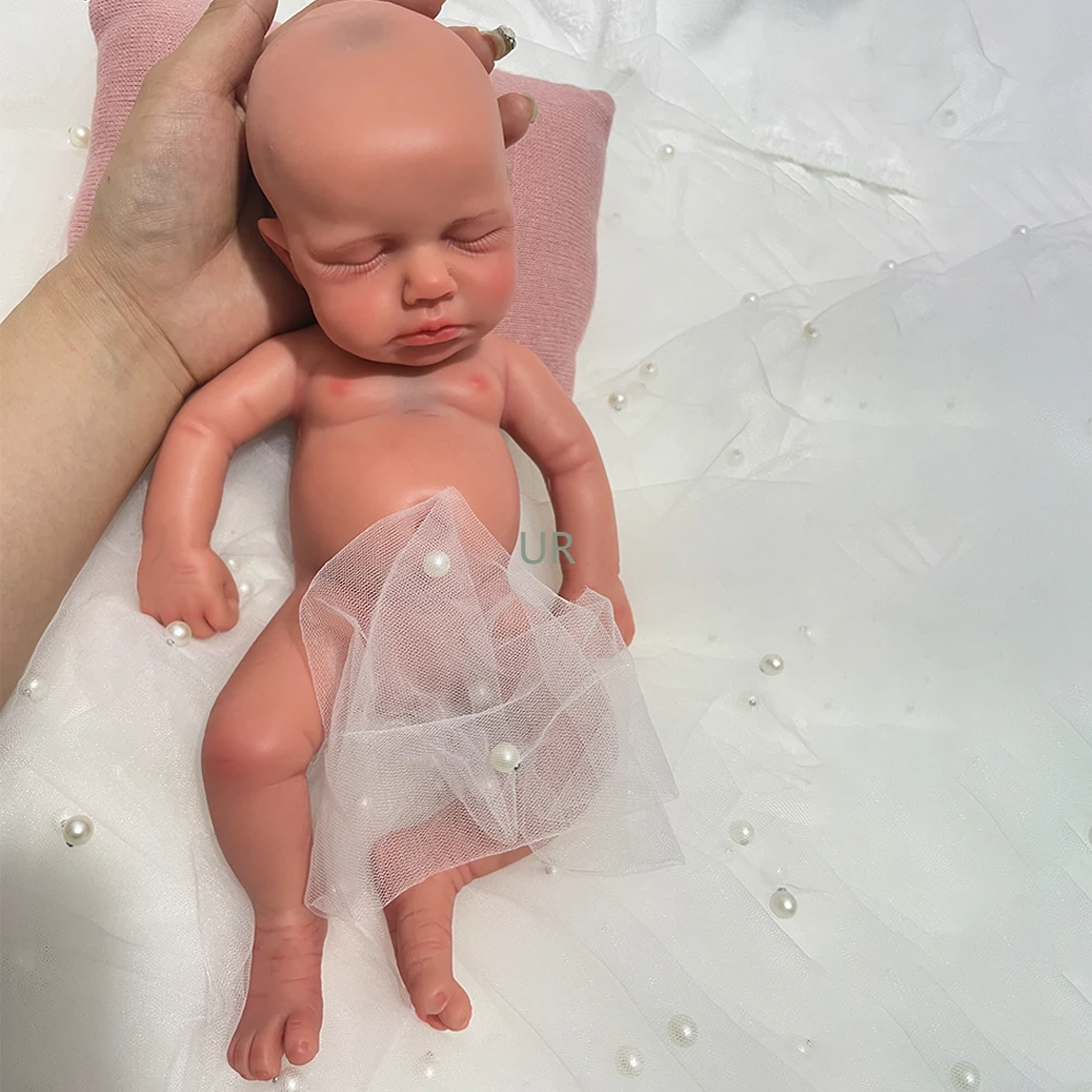 12'' Mini Soft Full Silicone Reborn Baby Twins Realistic Preemy Washable Newborn Girl/Boy Dolls Kids Toy Birthday Christmas Gift