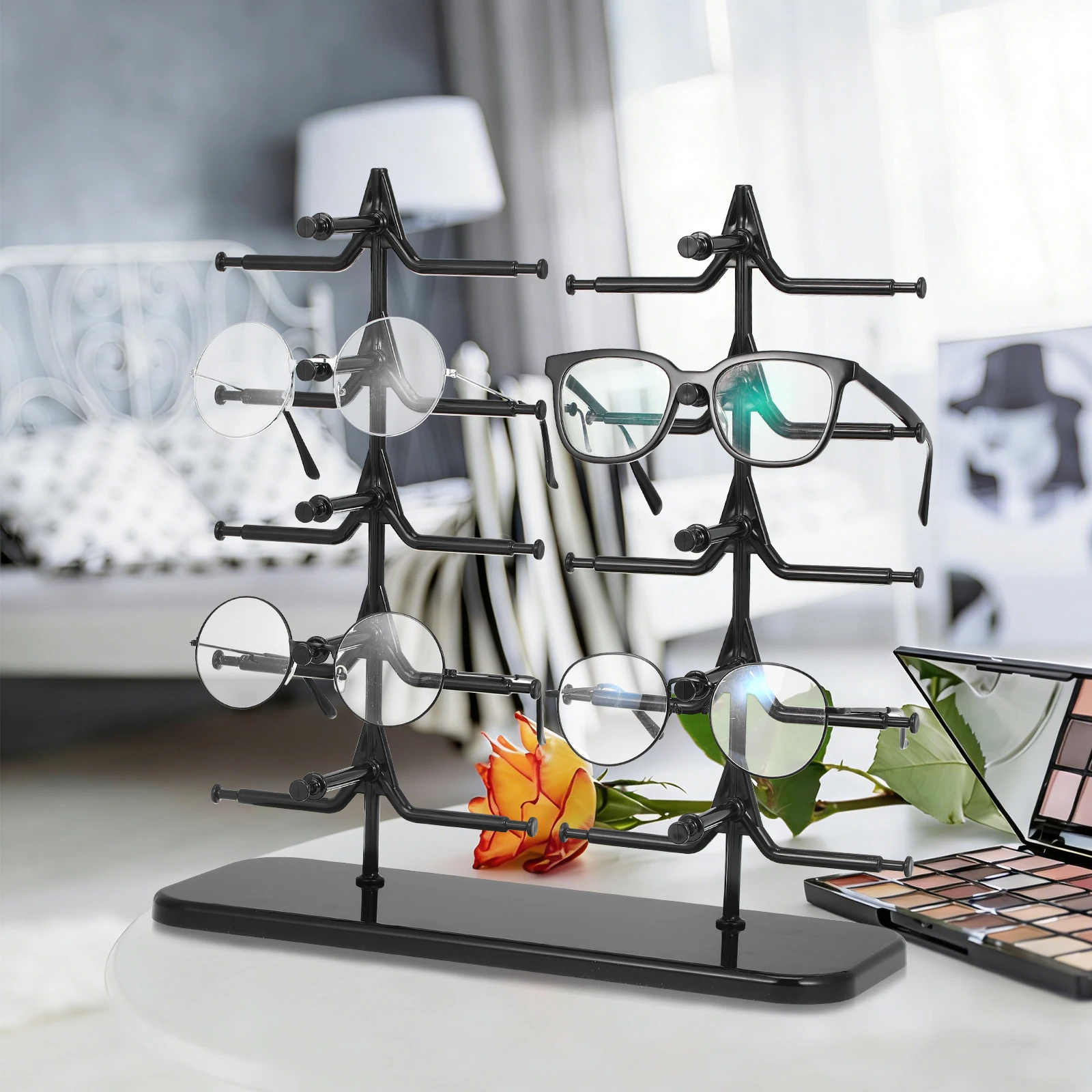 

Sunglasses Display Stand Detachable Glasses Holder Organizing Rack for Multiple Glasses Compact Design Eyewear Storage Display