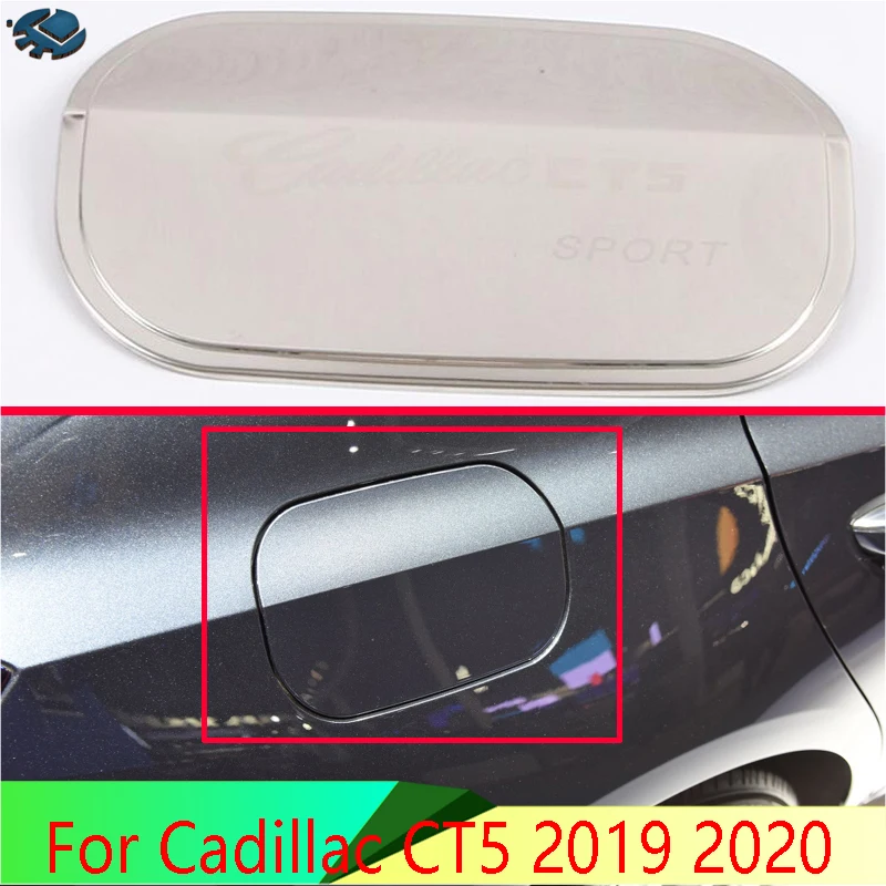 

For Cadillac CT5 2019 2020 Car Accessories Stainless steel fuel tank cap cover car-styling trim oil fuel cap protective