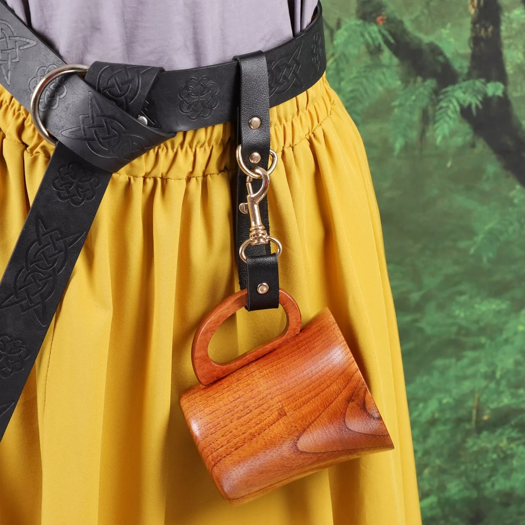 Medieval steampunk cinto copo cabide viking cavaleiro caneca cinta titular cosplay prop gancho fecho utilitário acessório para ren fair traje