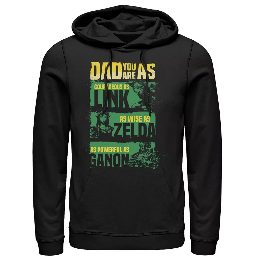 The Legend of Zelda 40th Anniversary Hoodie Black Print Pullover Sweatshirt Men Women Game Link Graphic Hoodies Streetwear