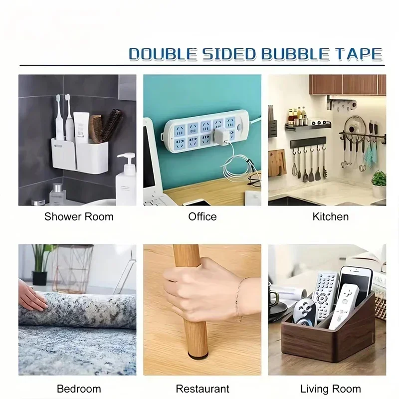 Strong VHB Double Sided Foam Tape Mounting Sponge Adhesive No Trace Self Adhesive EVA Foam Sticky Decor Strong Pad Fixed Wall