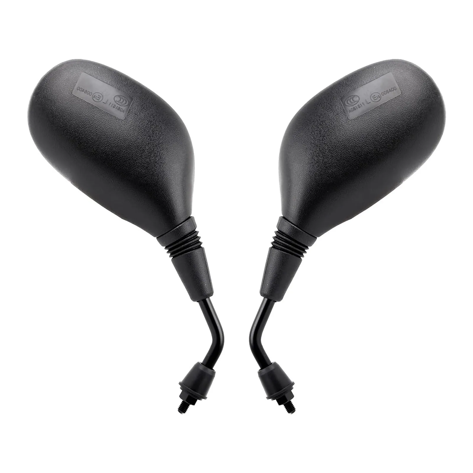 

Universal Motorbike Rear View Mirror 8mm Motorcycle Scooter Mirrors Moped Elliptical mirror surface，Black color