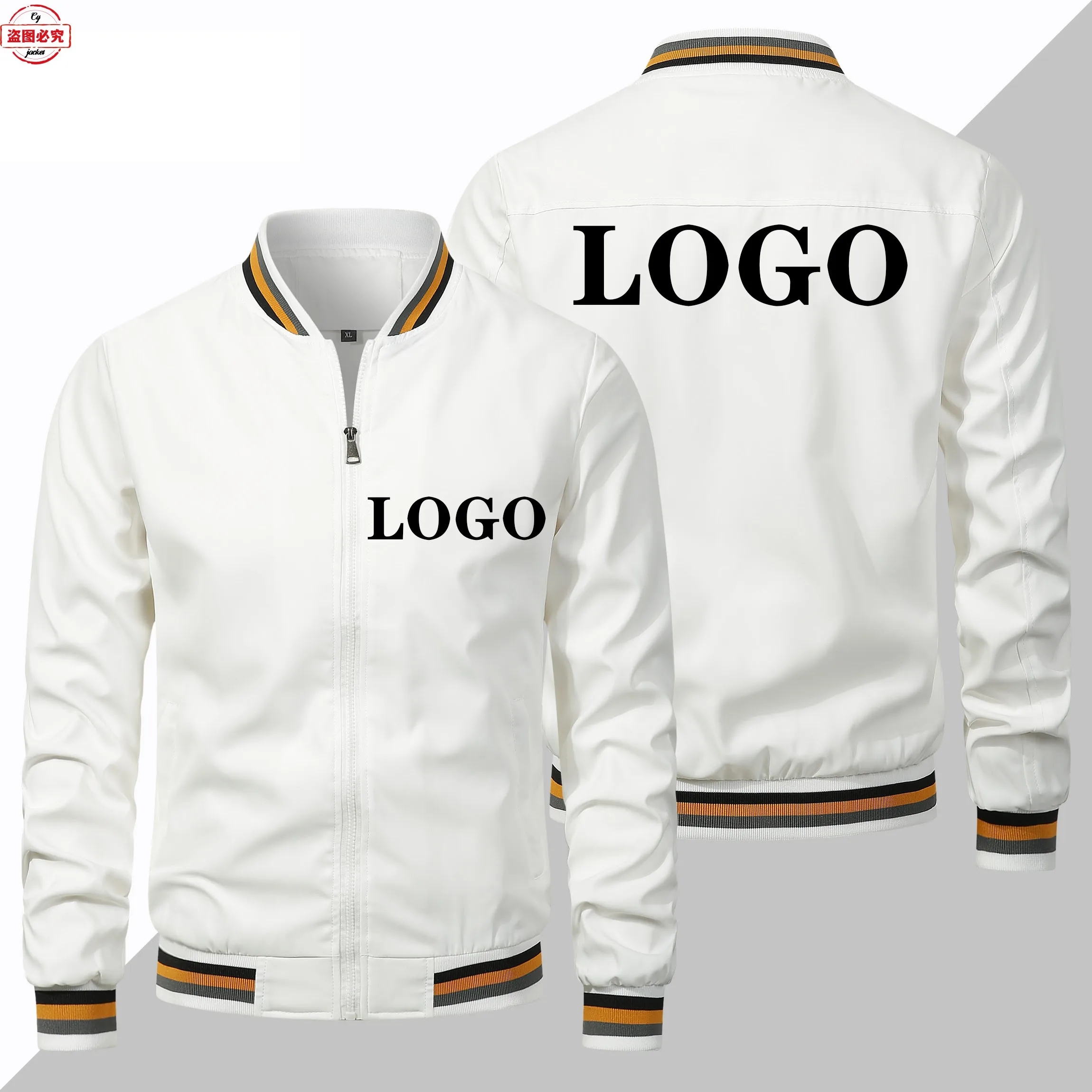 Racing Suit Custom Printed Logo Motorcycle Jacket Loose Long Sleeve Men's Top Stand Collar Jacket Team Work Clothes