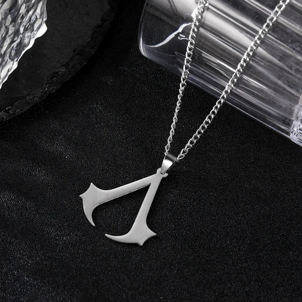 Edelstahl Assassin Syndicate Creed DIY Anhänger Spiel Film Anime Cosplay Halskette Männer Schmuck Geschenk