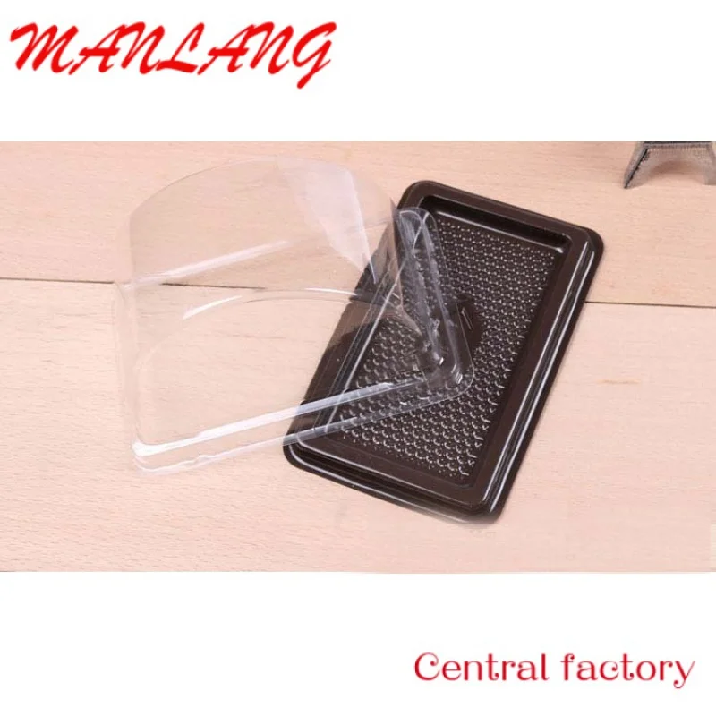 Custom  PET Plastic Fruit Packaging Box Blister Transparent Salad Container Clamshell Vegetables Plastic Drying Tray food Contai