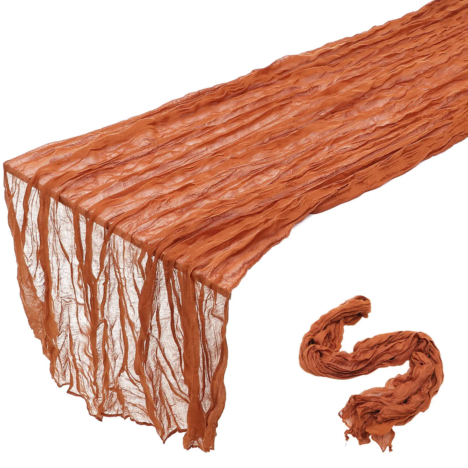 Cheesecloth Table Runner Rustic Wedding Table Cloth Farmhouse Romantic Delicate Party Decor Bridal Party Supplies