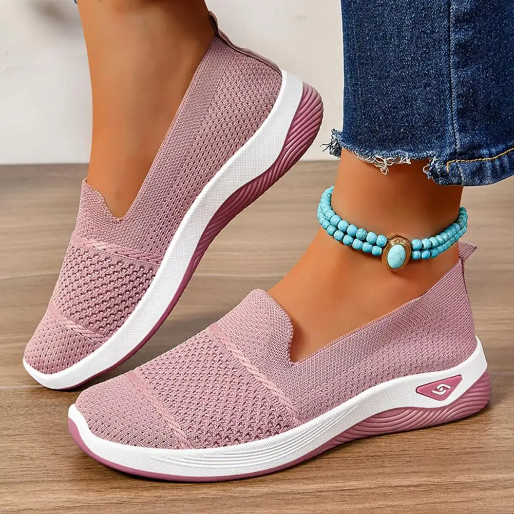 

Women Summer Shoes Women Breathable Slip-ons Orthopedic Women's Slip-on Sneakers Breathable Mesh Diabetic for Office for Running